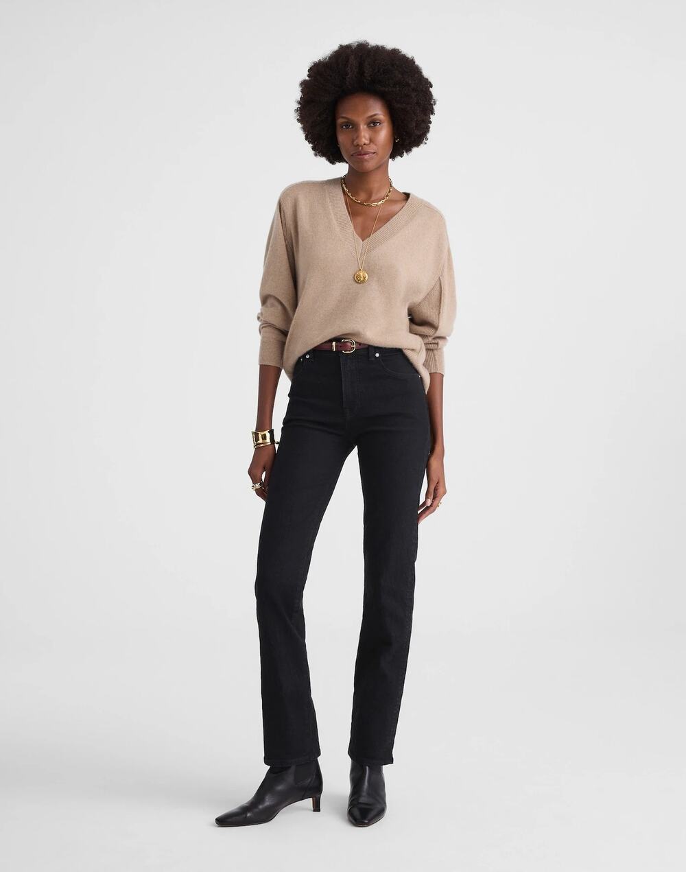 Madewell Tall Longline Straight Jeans Comfort Stretch Black Frost Size 29T NWT
